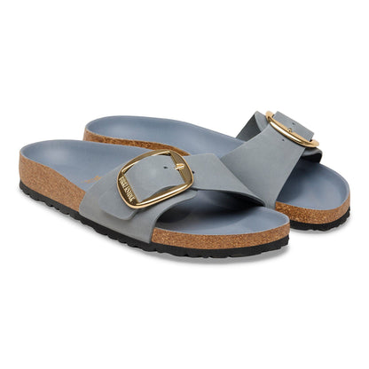 Madrid Big Buckle | Oiled Leather | Basalt Gray - sandals - Birkenstock