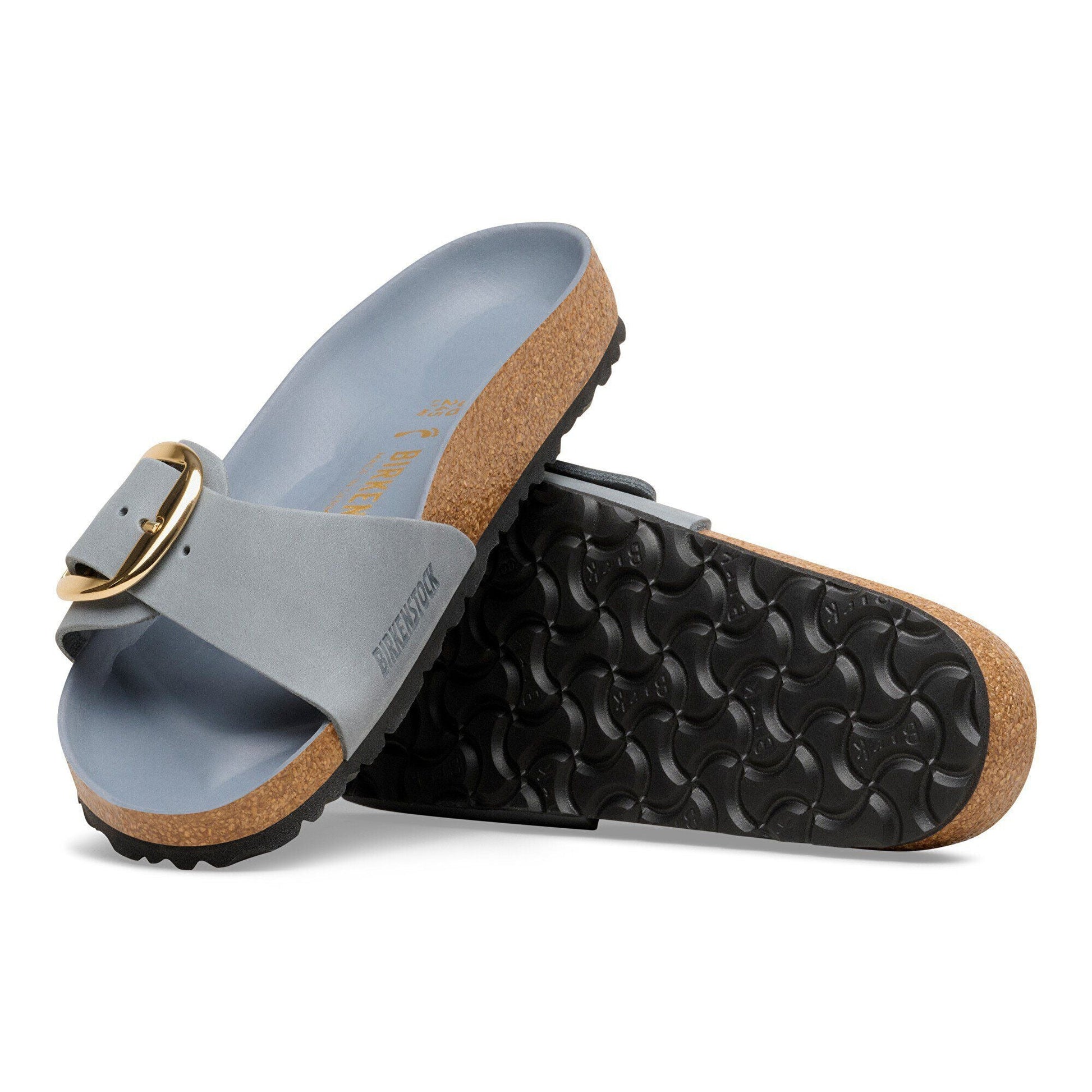 Madrid Big Buckle | Oiled Leather | Basalt Gray - sandals - Birkenstock