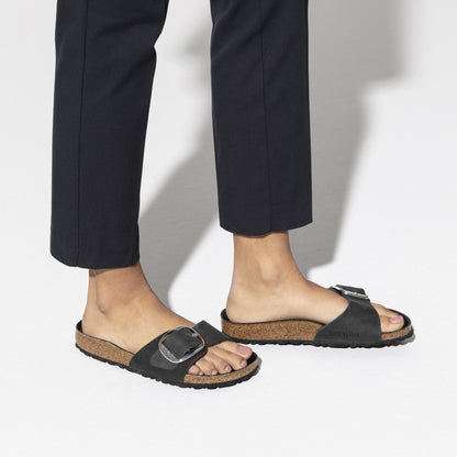 Madrid Big Buckle | Oiled Leather | Black - sandals - Birkenstock