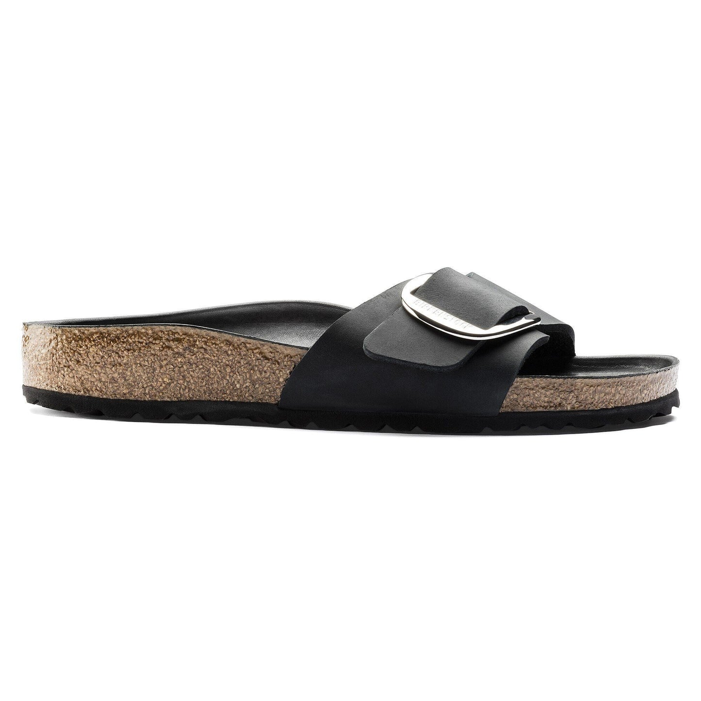Madrid Big Buckle | Oiled Leather | Black - sandals - Birkenstock