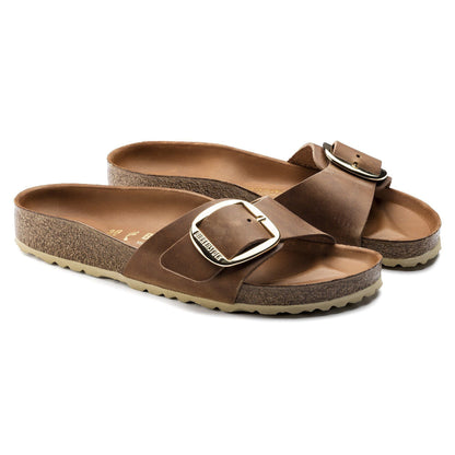 Madrid Big Buckle | Oiled Leather | Cognac - sandals - Birkenstock
