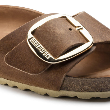 Madrid Big Buckle | Oiled Leather | Cognac - sandals - Birkenstock