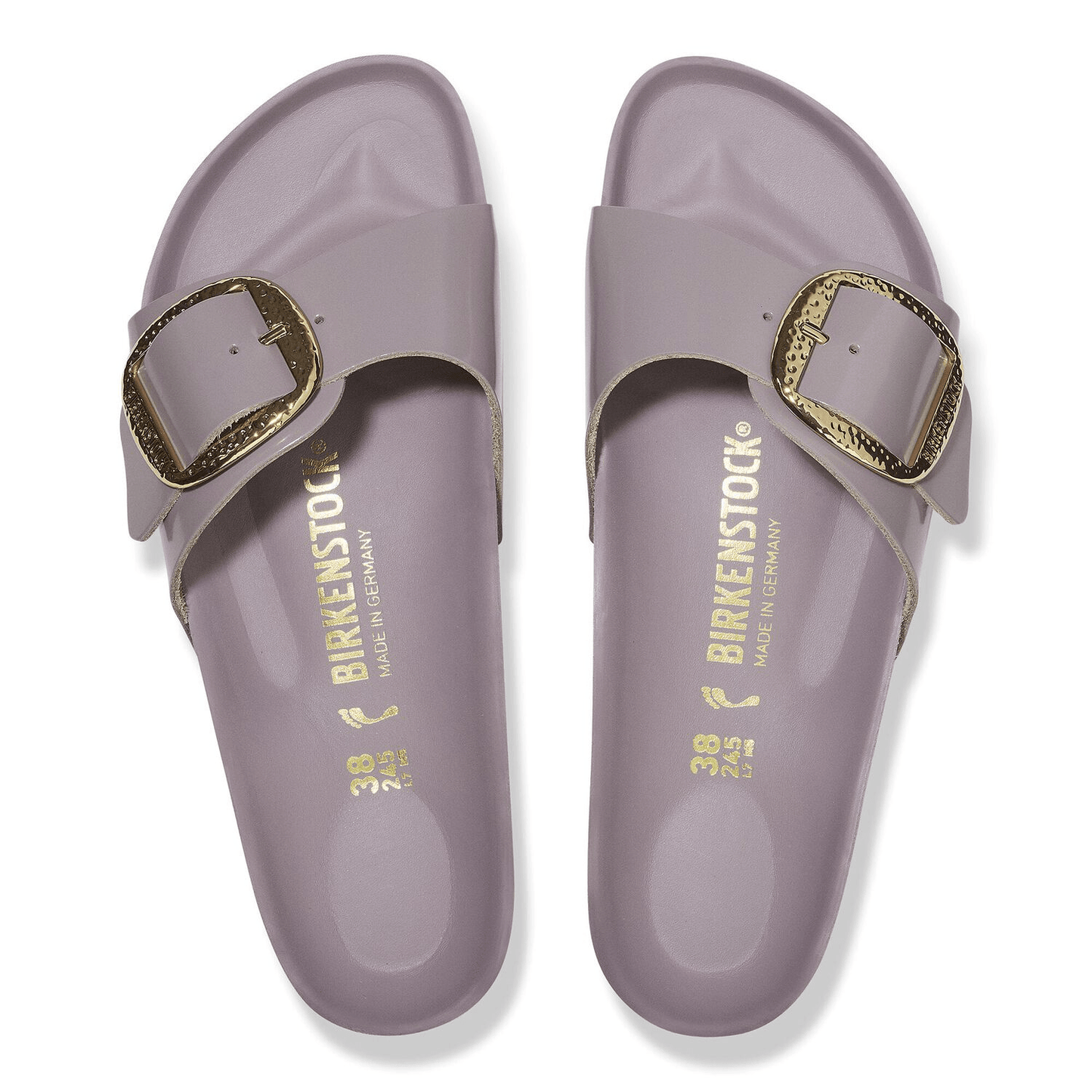 Madrid Hammered Big Buckle | High - Shine Patent Leather | Faded Purple - Sandals - Birkenstock