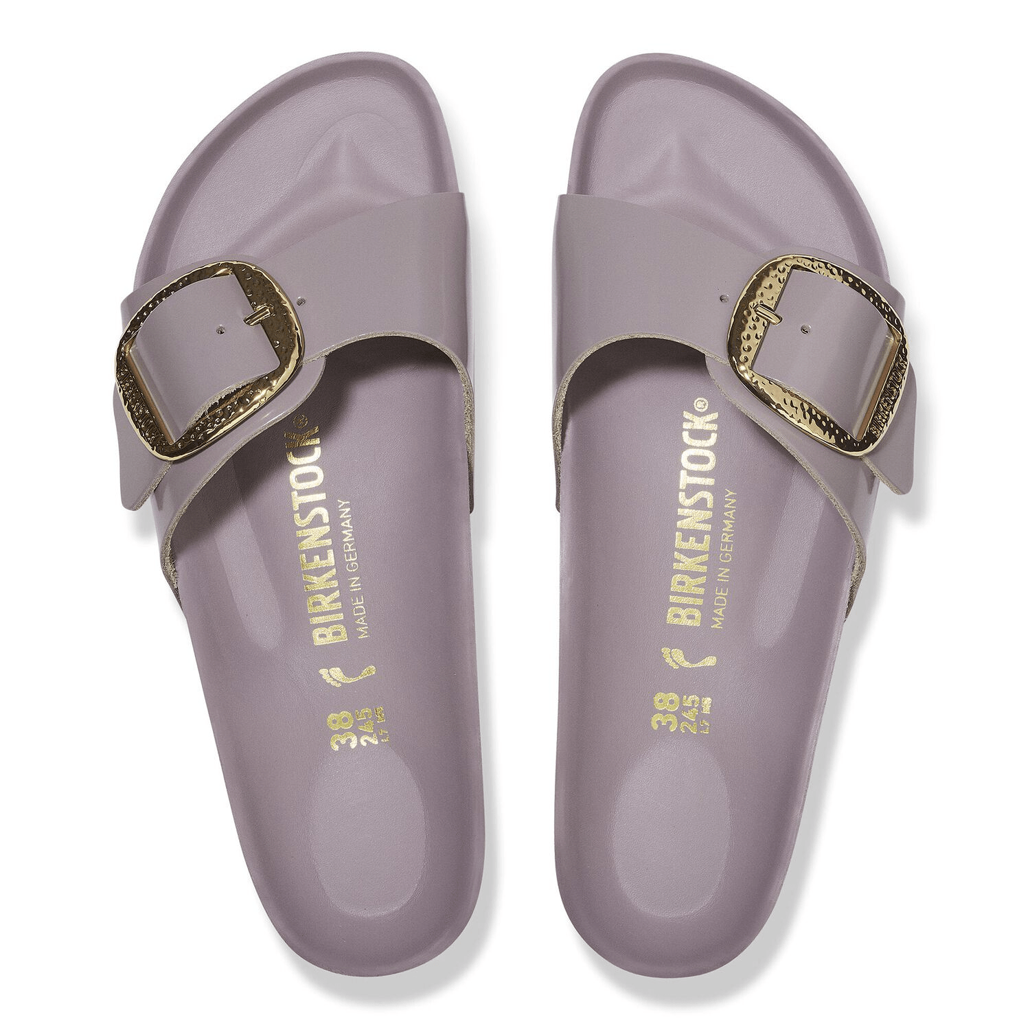 Madrid Hammered Big Buckle | High - Shine Patent Leather | Faded Purple - Sandals - Birkenstock