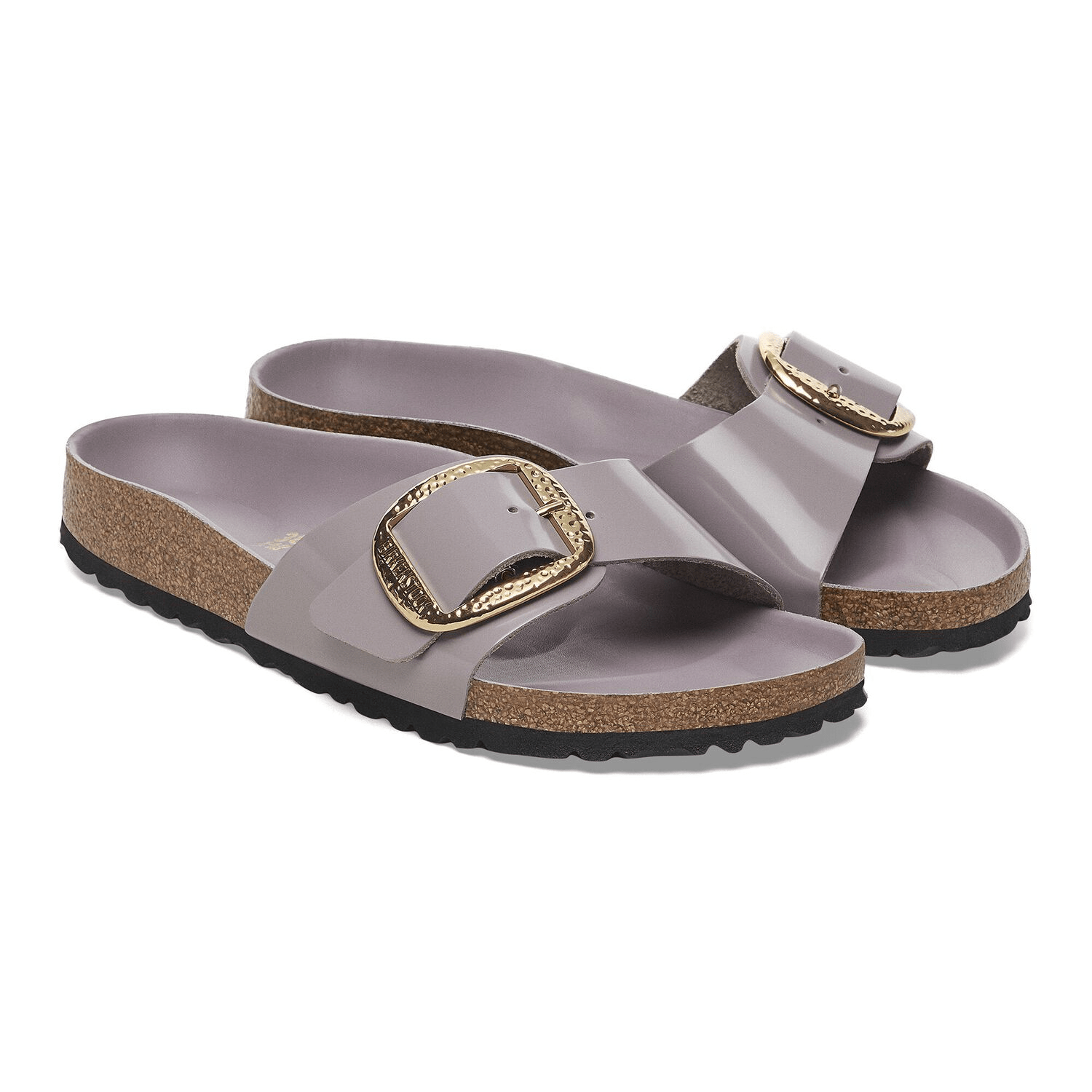 Madrid Hammered Big Buckle | High - Shine Patent Leather | Faded Purple - Sandals - Birkenstock