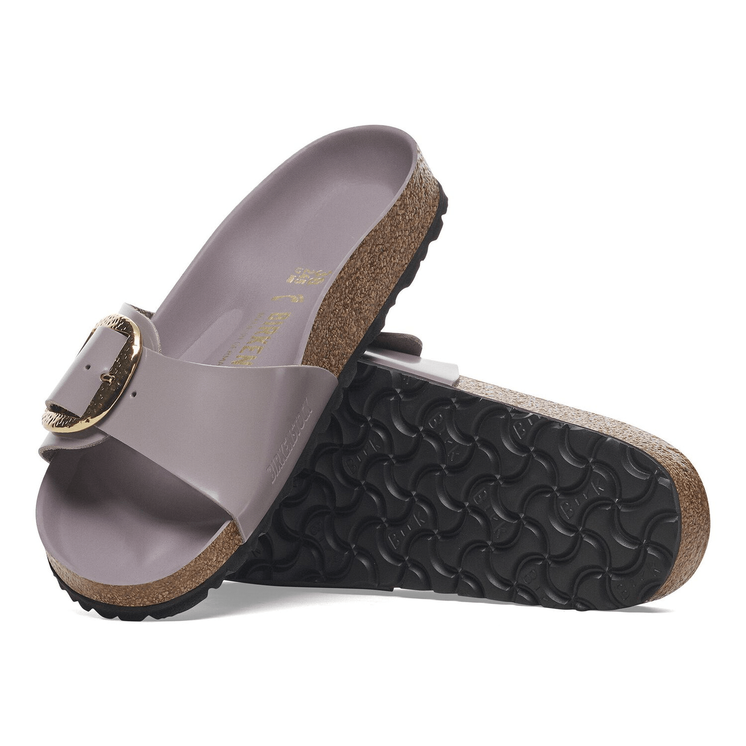 Madrid Hammered Big Buckle | High - Shine Patent Leather | Faded Purple - Sandals - Birkenstock