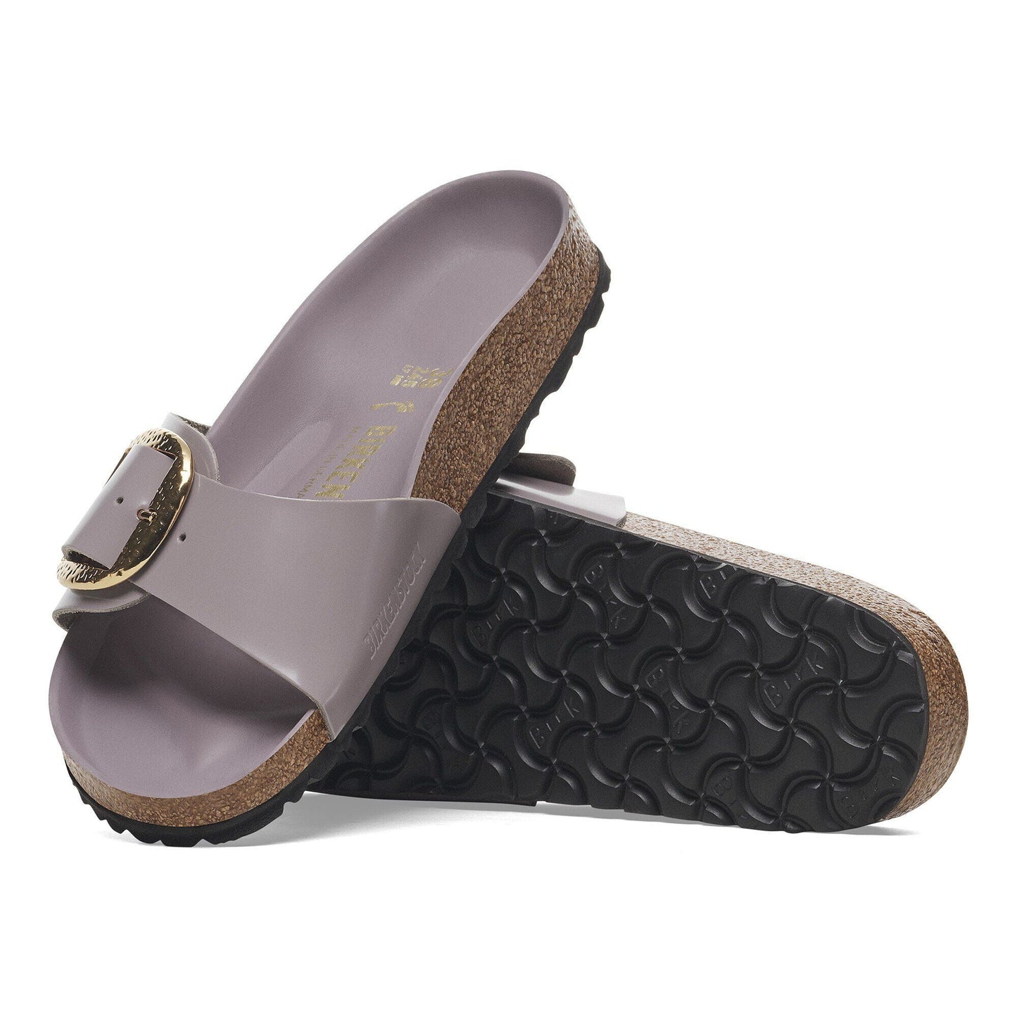 Madrid Hammered Big Buckle | High - Shine Patent Leather | Faded Purple - Sandals - Birkenstock