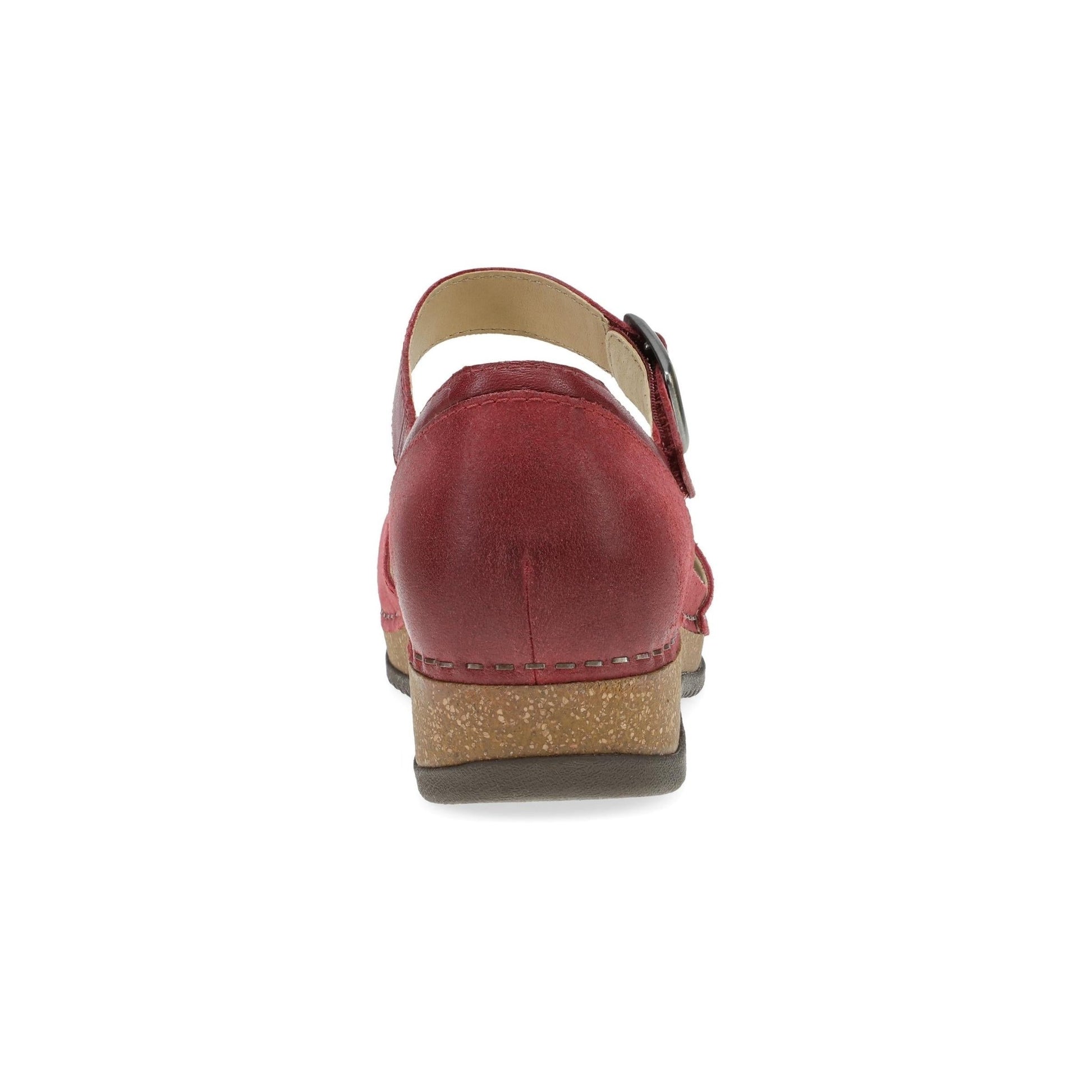 Mae | Burnished Suede | Red - shoe - Dansko