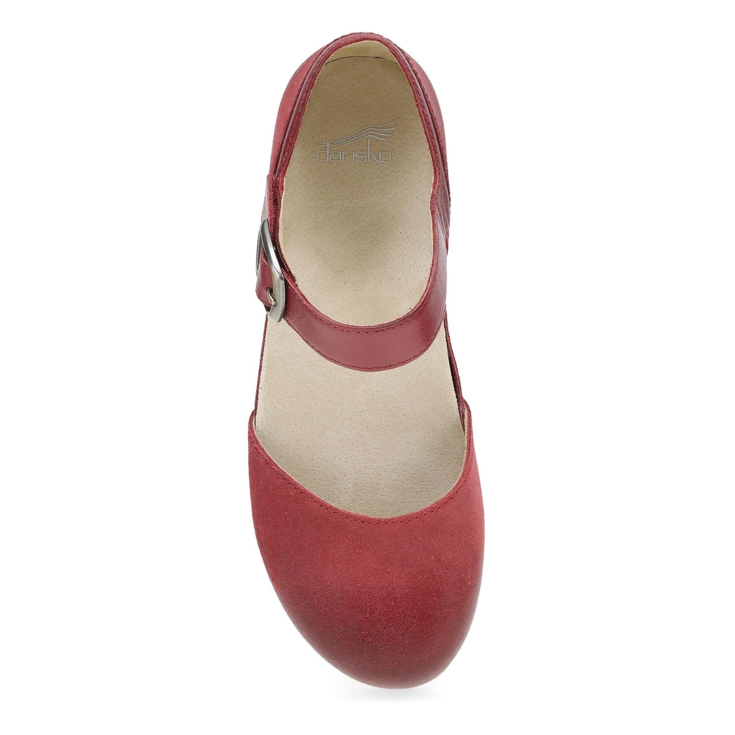 Mae | Burnished Suede | Red - shoe - Dansko