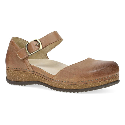 Mae | Burnished Suede | Tan - shoe - Dansko
