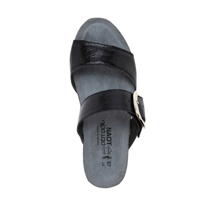 Magic | Crinkle Patent Leather | Black - Wedge - Naot