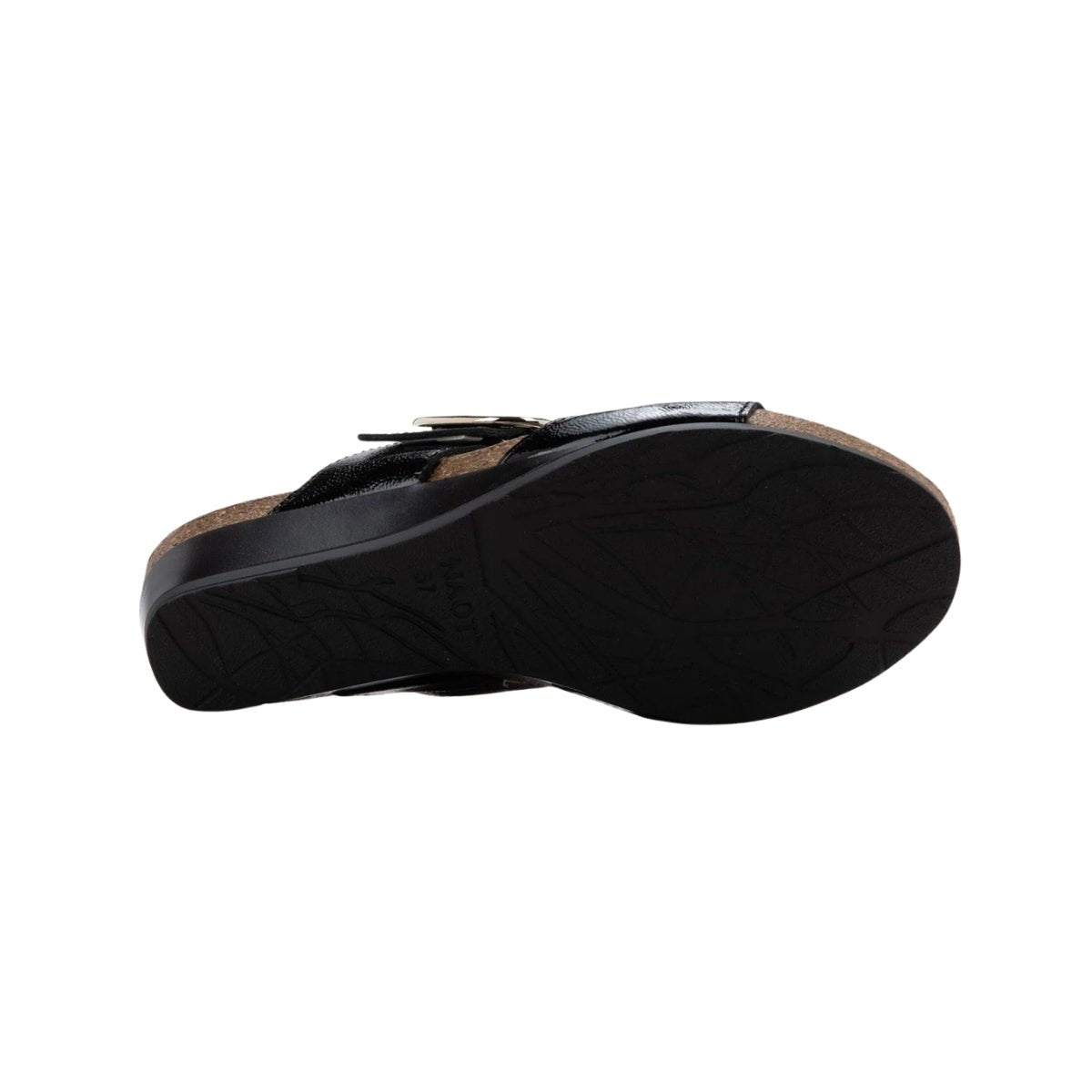 Magic | Crinkle Patent Leather | Black - Wedge - Naot