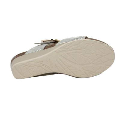 Magic | Suede | Platinum Stripe - Wedge - Naot