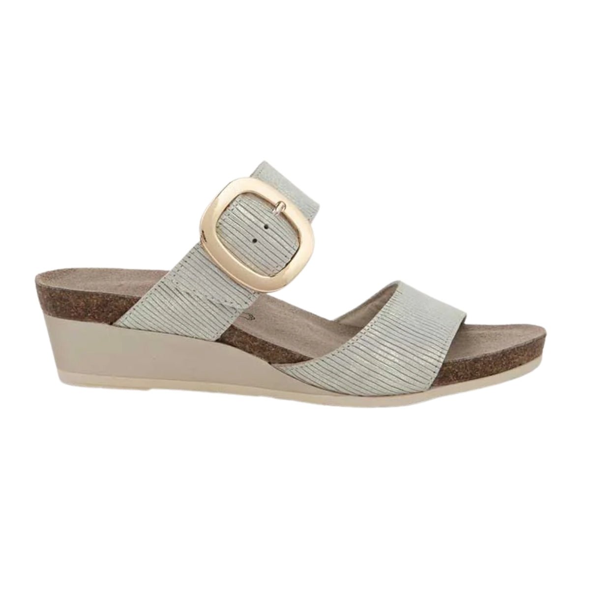 Magic | Suede | Platinum Stripe - Wedge - Naot