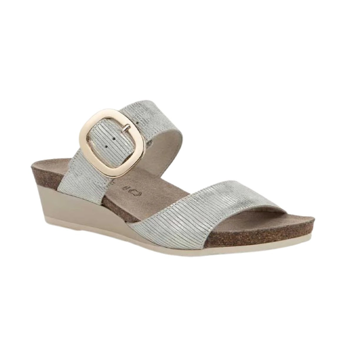 Magic | Suede | Platinum Stripe - Wedge - Naot