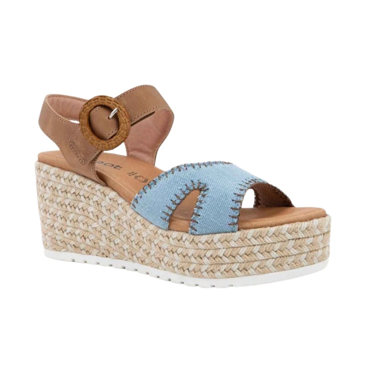 Majorca | Leather/Denim | Latte Brown - sandals - Naot