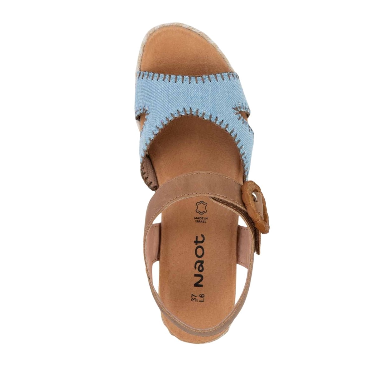 Majorca | Leather/Denim | Latte Brown - sandals - Naot