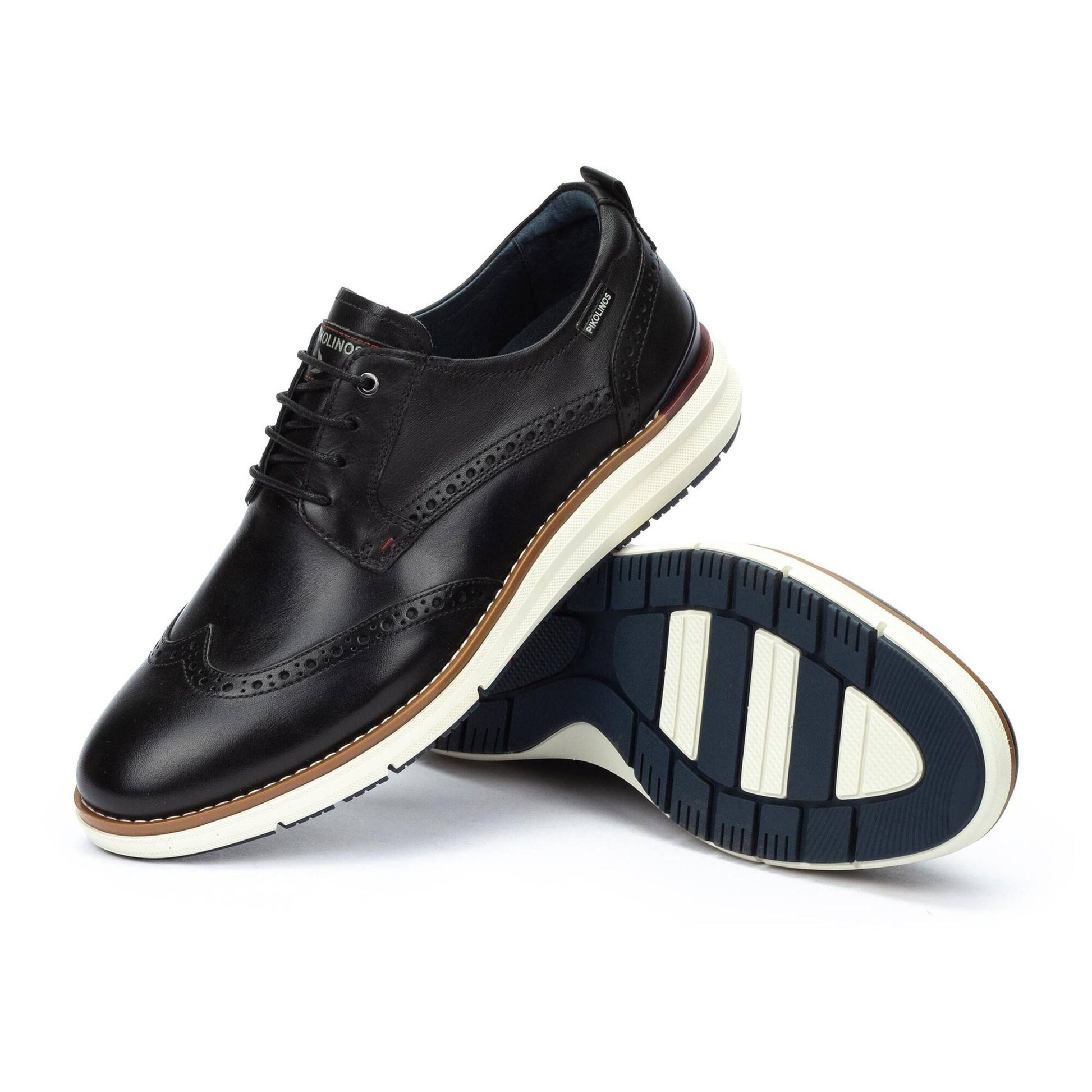 Manacor Wingtip Lace - Up | Men | Leather | Black - shoe - Pikolinos