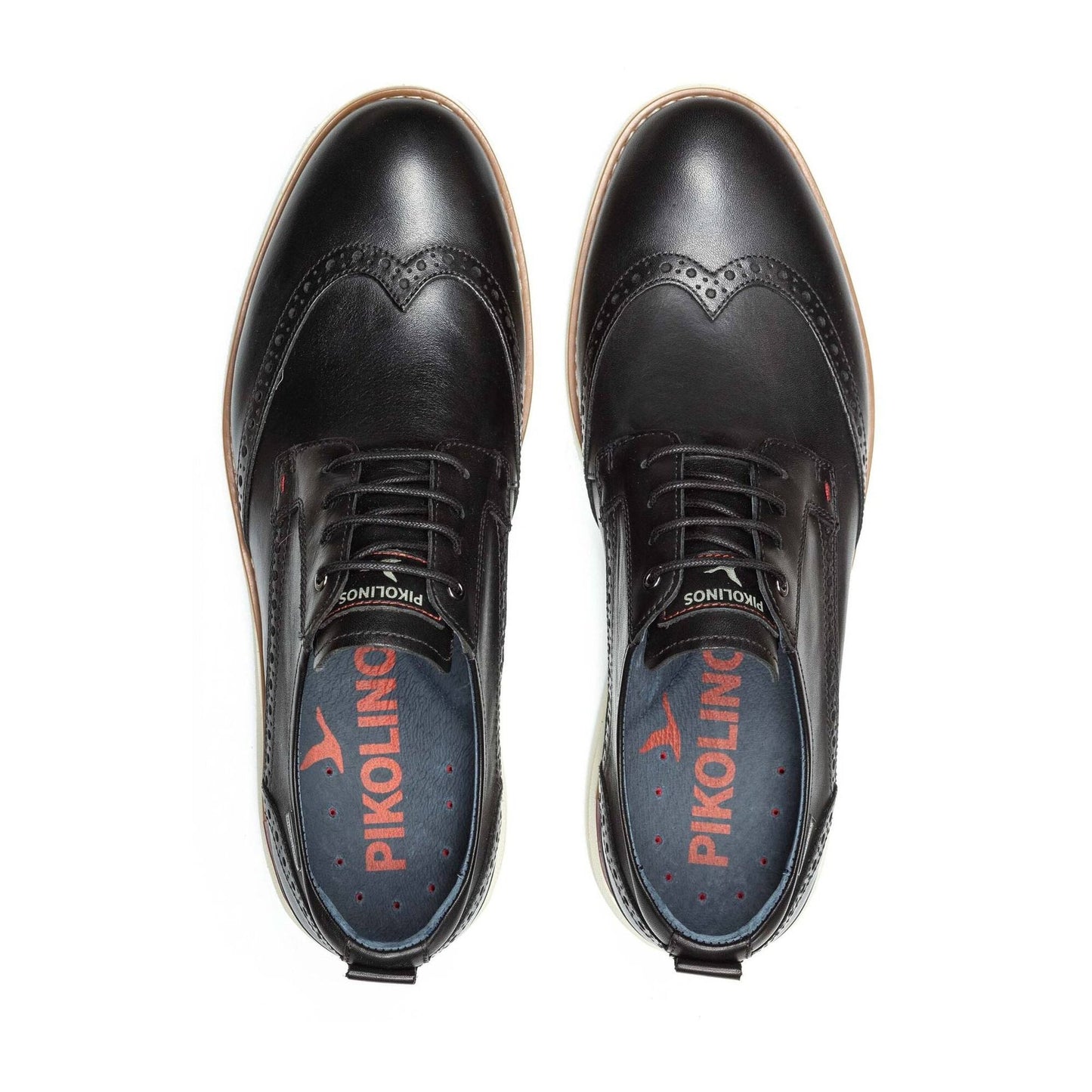 Manacor Wingtip Lace - Up | Men | Leather | Black - shoe - Pikolinos