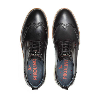 Manacor Wingtip Lace - Up | Men | Leather | Black - shoe - Pikolinos