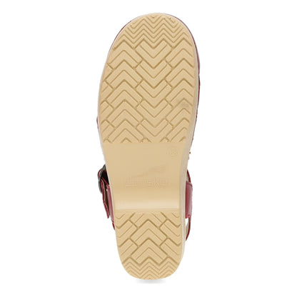Margreta | Burnished Nubuck | Red - sandals - Dansko