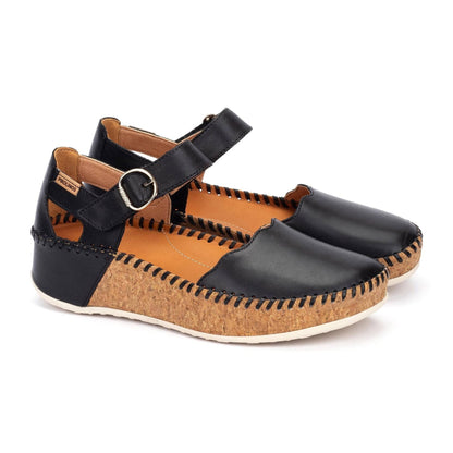 Marina Mary Jane | Leather | Black - sandals - Pikolinos