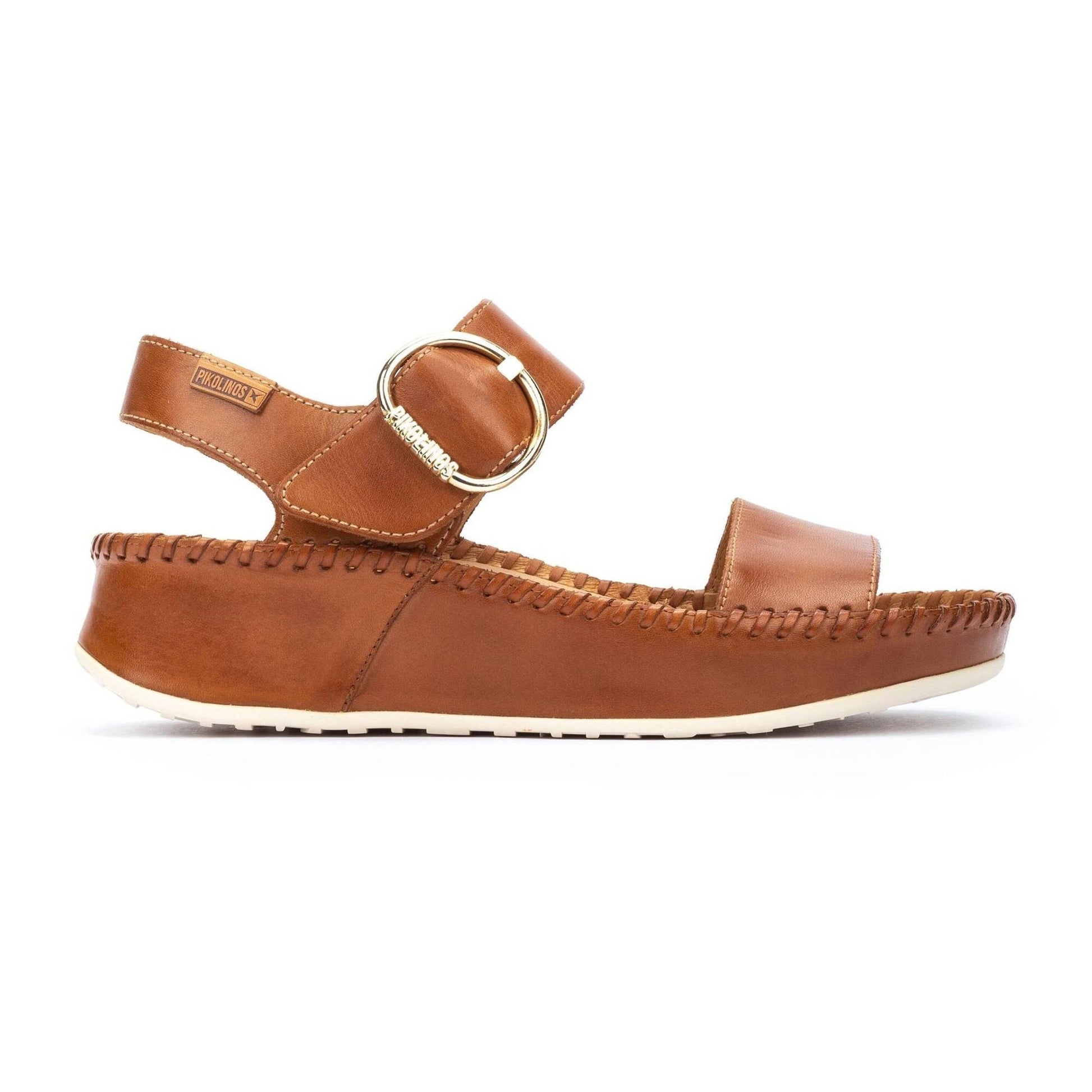 Marina Platform | Leather | Brandy - sandals - Pikolinos