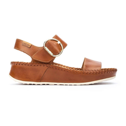 Marina Platform | Leather | Brandy - sandals - Pikolinos
