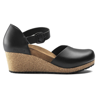 Mary Ring Buckle | Leather | Black - Wedge - Birkenstock