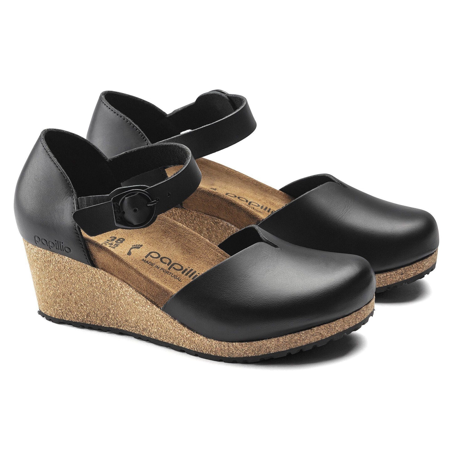 Mary Ring Buckle | Leather | Black - Wedge - Birkenstock