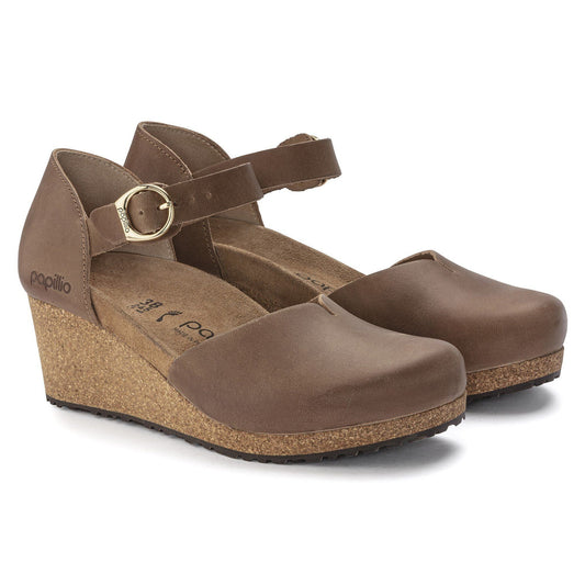 Mary Ring Buckle | Oiled Leather | Cognac - Wedge - Birkenstock