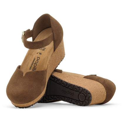 Mary | Suede | Dark Tea - Wedge - Birkenstock