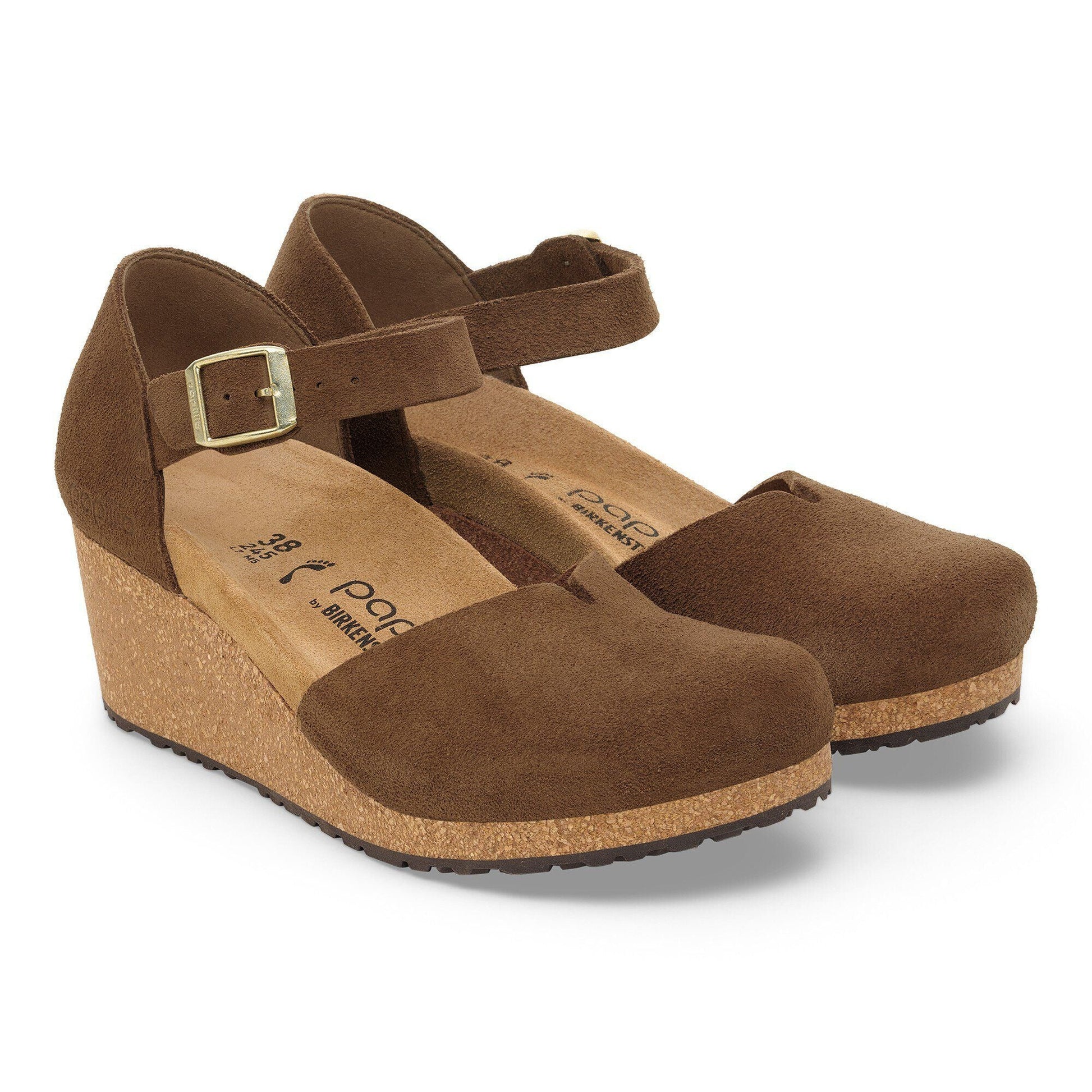 Mary | Suede | Dark Tea - Wedge - Birkenstock