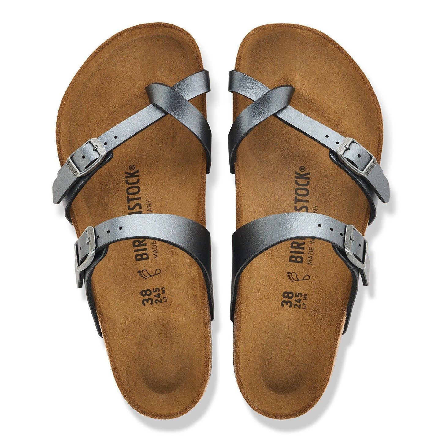 Mayari | Birko-Flor | Metallic Black - sandals - Birkenstock