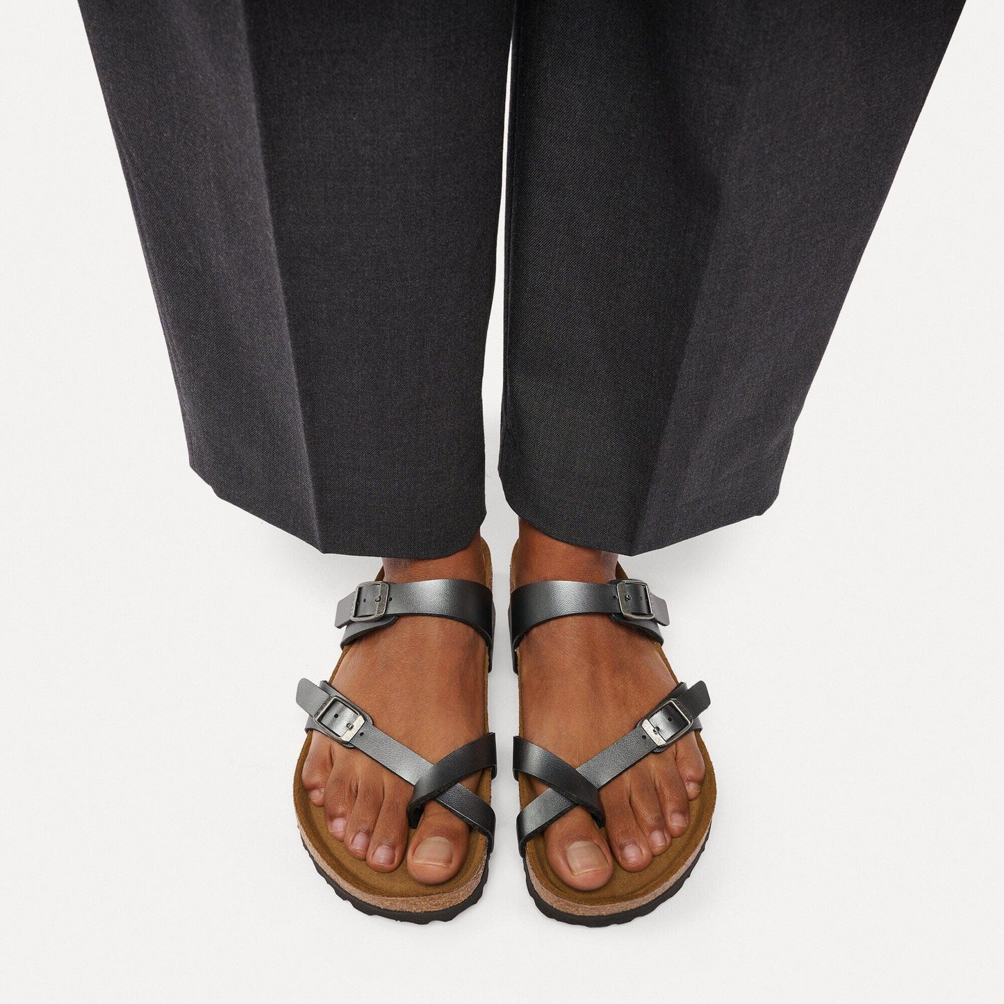 Mayari | Birko-Flor | Metallic Black - sandals - Birkenstock