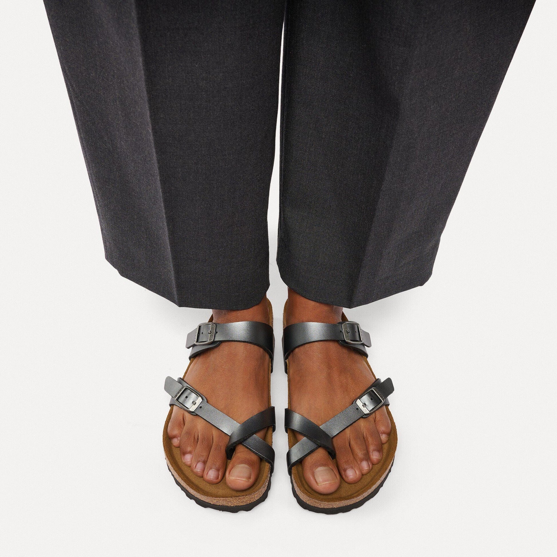 Mayari | Birko-Flor | Metallic Black - sandals - Birkenstock