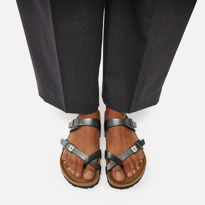 Mayari | Birko-Flor | Metallic Black - sandals - Birkenstock