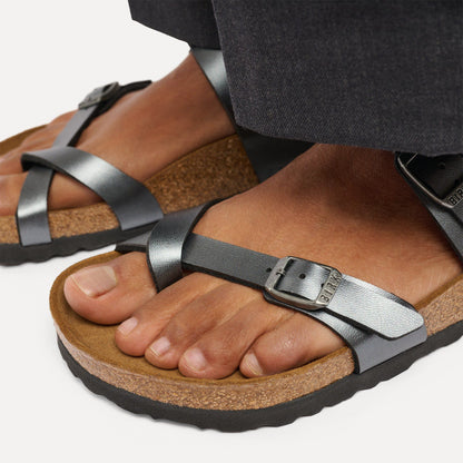 Mayari | Birko-Flor | Metallic Black - sandals - Birkenstock