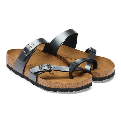 Mayari | Birko-Flor | Metallic Black - sandals - Birkenstock