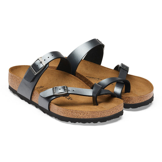 Mayari | Birko-Flor | Metallic Black - sandals - Birkenstock