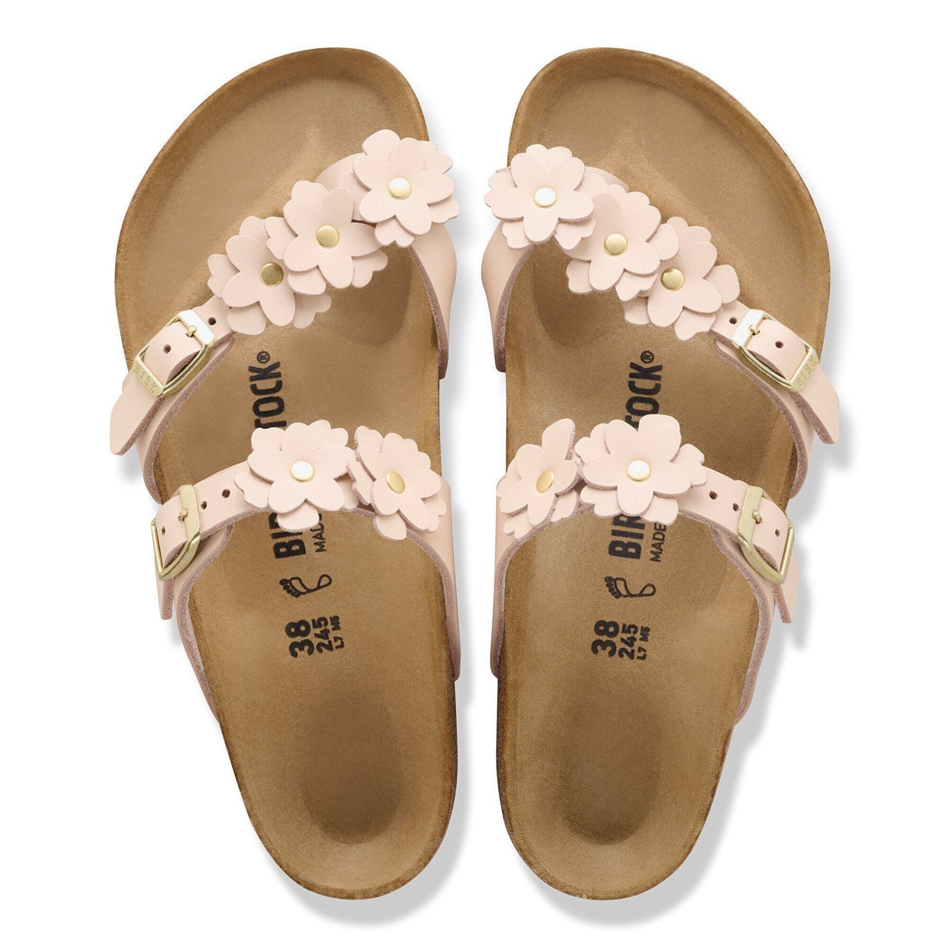 Mayari Flower | Leather | Light Rose - sandals - Birkenstock
