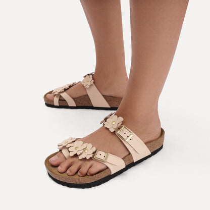 Mayari Flower | Leather | Light Rose - sandals - Birkenstock