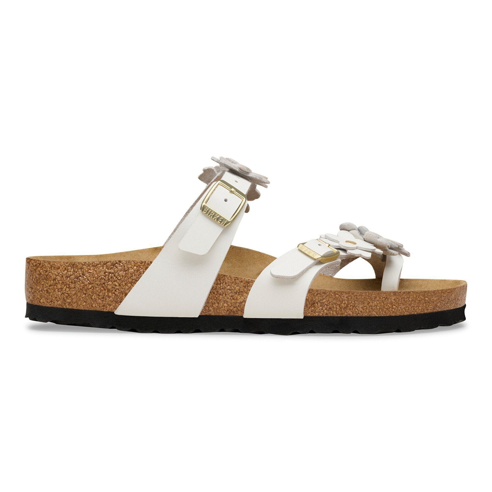 Mayari Flower | Leather | White - sandals - Birkenstock