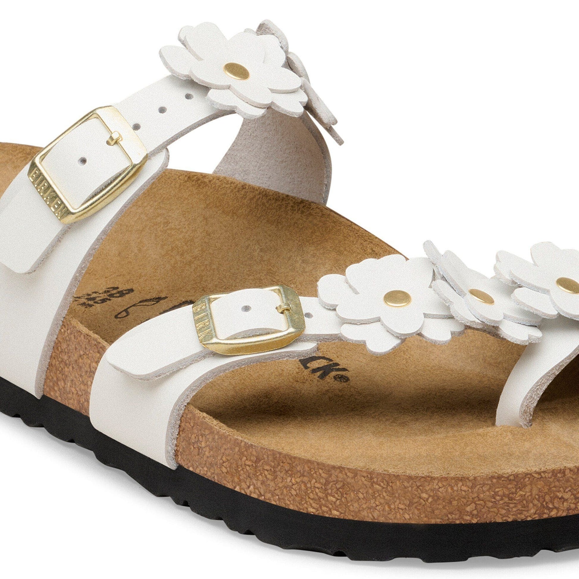Mayari Flower | Leather | White - sandals - Birkenstock