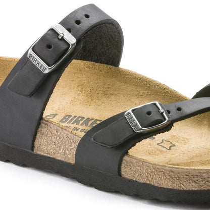 Mayari | Oiled Leather | Black - sandals - Birkenstock