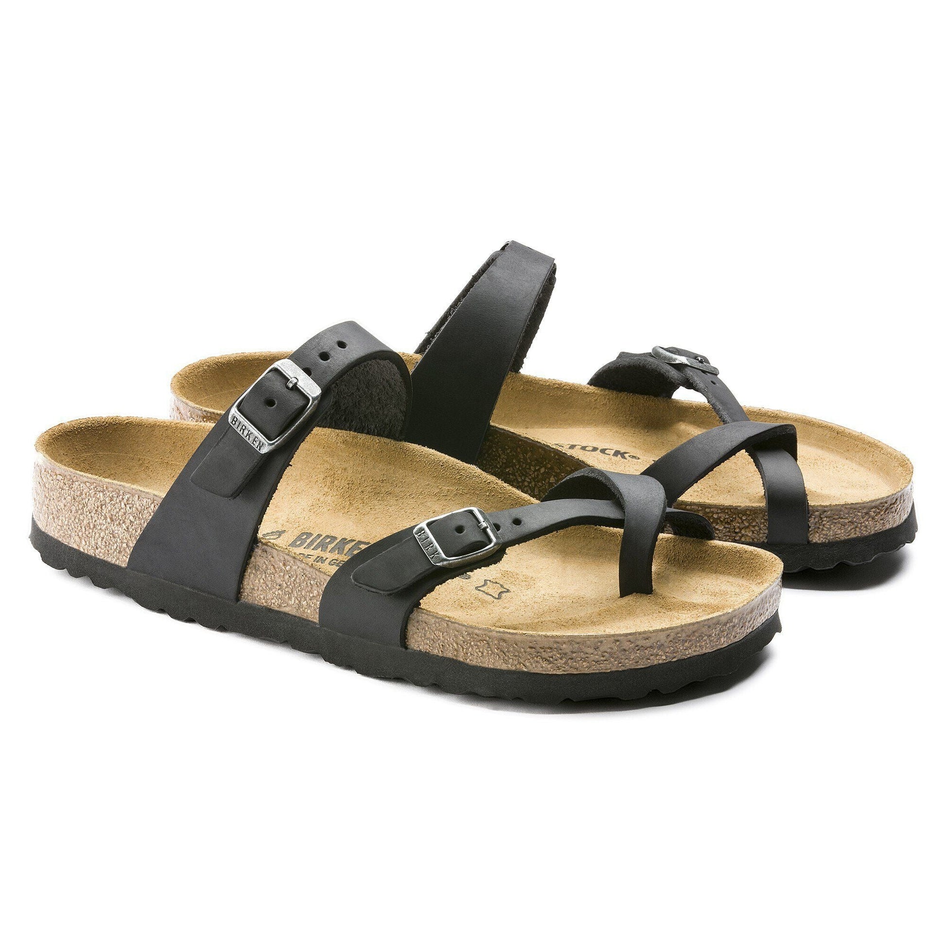 Mayari | Oiled Leather | Black - sandals - Birkenstock