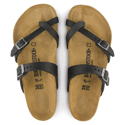 Mayari | Oiled Leather | Black - sandals - Birkenstock