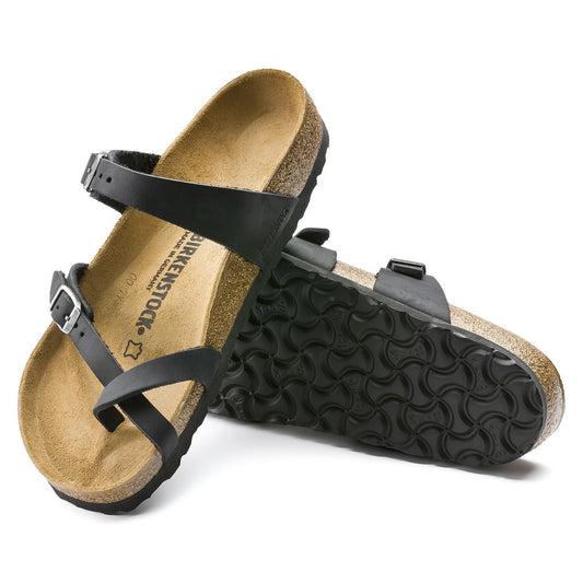Mayari | Oiled Leather | Black - SANDAL - Birkenstock