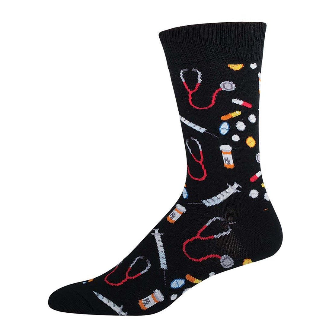 Meds | Men | Black - socks - Socksmith