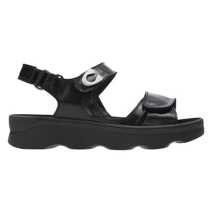 Medusa | Leather | Black - sandals - Wolky